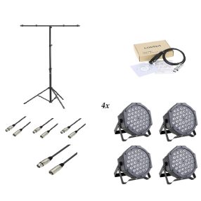   Kezdő Színpadi Fénycsomag – LED Lámpák és DMX Vezérlő 