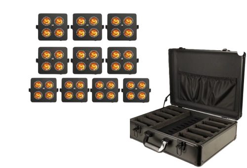 FTS 4x18W RGBWA +UV LED – Professzionális Uplight 10db + táska