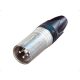 Neutrik NC3MXX 3 pólusú XLR dugó egyenes, lengő