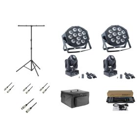   Haladó Színpadi Fénycsomag 2 – Profi LED Lámpák, Robotlámpák és DMX Vezérlő 