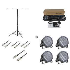   Kezdő Színpadi Fénycsomag 2 – LED Lámpák és DMX Vezérlő