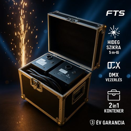  FTS Spark Machine - 2db Hideg Szikragép 600W teljesítmény 2in1 konténerben