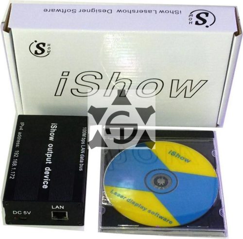 IShow V3.0 lézeres megjelenítő szoftver ILDA + RJ45 USB interfész. Élő kivetítés!