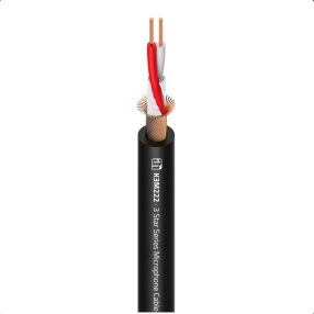  Adam Hall 3 STAR MICROPHONE 222 Mikrofonkábel (2x0,22 mm²) – Színpadi és Stúdió Használatra 1M