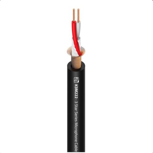 Adam Hall 3 STAR MICROPHONE 222 Mikrofonkábel (2x0,22 mm²) – Színpadi és Stúdió Használatra 1M