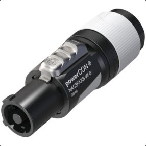     Neutrik NAC3FXXB-W-S powerCON lengő hálózati kimenet, szürke, 6-12 mm átmérőjű kábelhez 